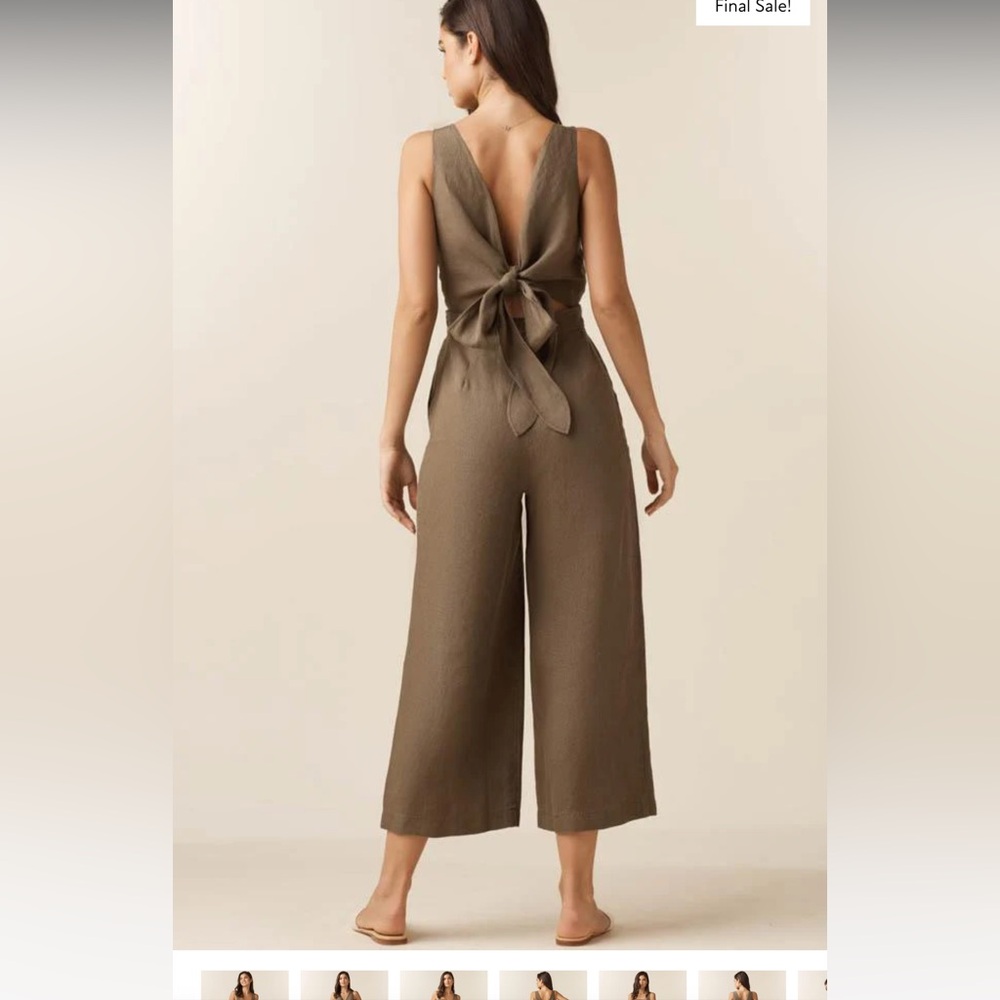 Vetta, New The Linen Two Piece Apron Jumpsuit